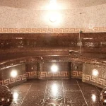 Парная комната с мраморной мозаикой в санатории «Женева» в Трускавце