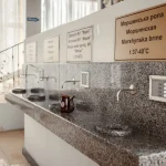 Бювет с источниками минеральной воды «Мария» и «Моршинская ропа» в санатории «Женева» в Трускавце