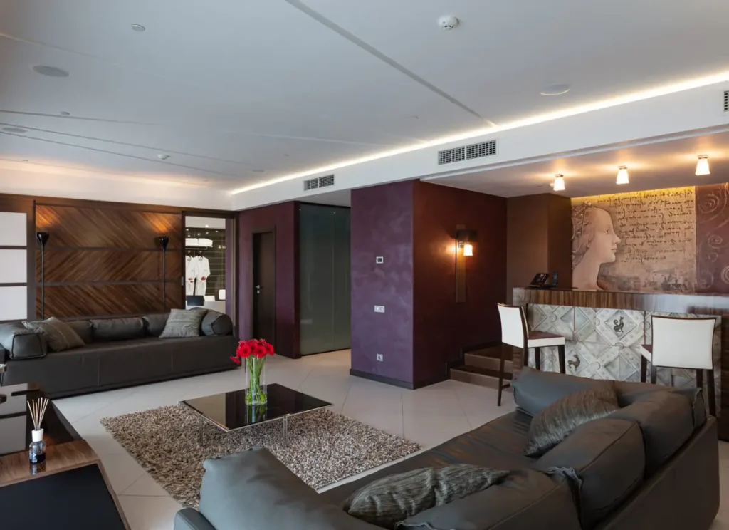 Вітальня номера Miracle Suite у санаторії «Mirotel Resort & SPA» в Трускавці