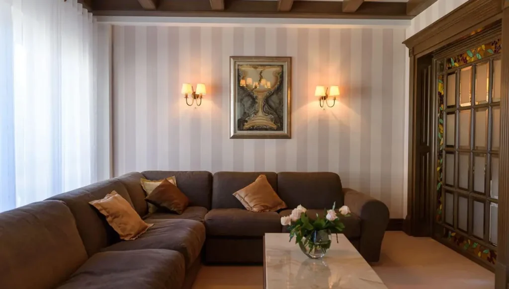 Вітальня номера Junior suite apart у санаторії «Шале-Грааль» в Трускавці