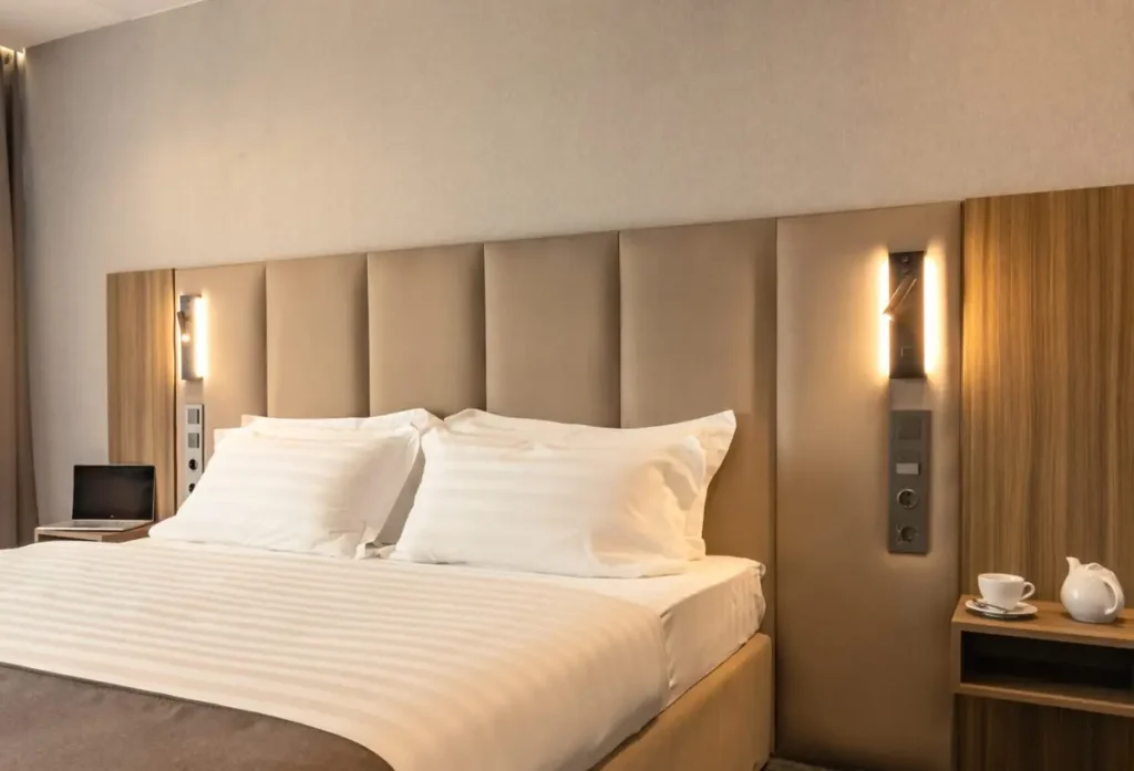 Спальня номера Люкс у готелі «Silver Apart Hotel» в Трускавці