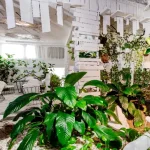 Інтер’єр вілли Хижина SPA у Трускавці з білим декором і озелененням