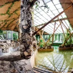 Інтер’єр вілли Хижина SPA у Трускавці з кам’яним басейном і зоною відпочинку